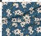 Floral Flower Dark Blue Boho Maximalist Tossed Pattern Custom Printed Fabric by Spoonflower Various Fabrics by the Yard or Fat Quarter